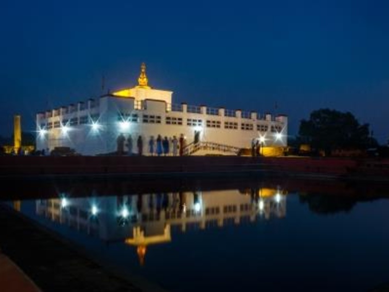 Evening view of Mayadevi Temple